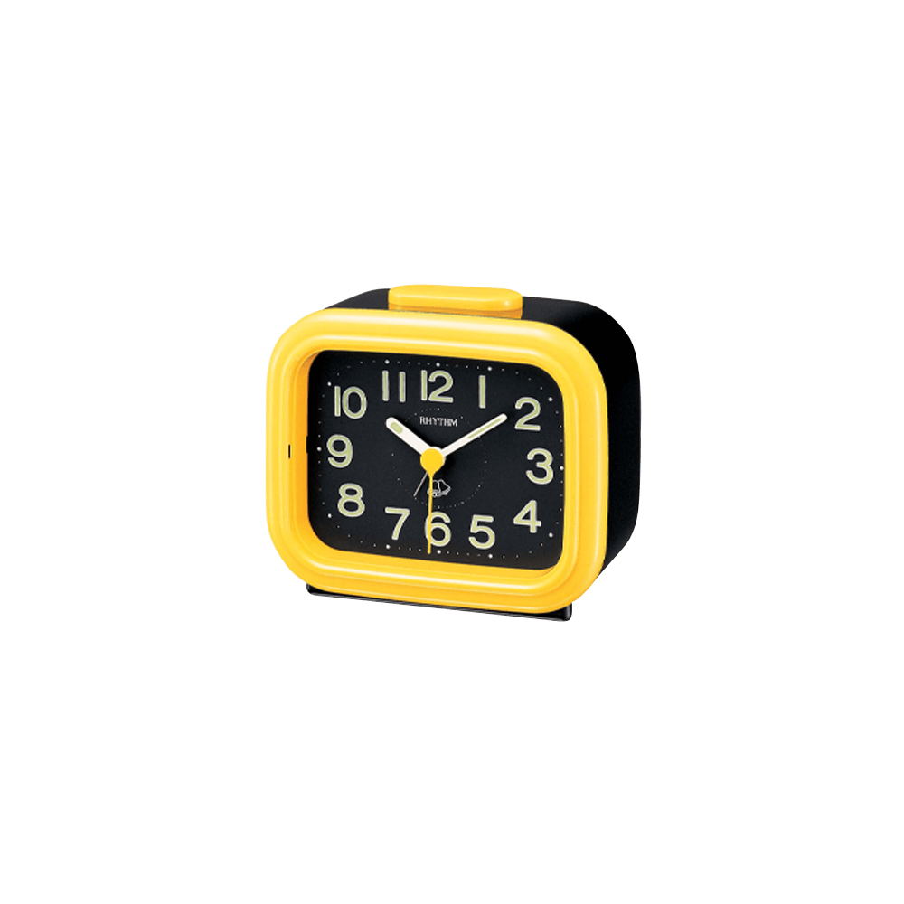 Basic Bell Alarm Clocks Plastic Black-Yellow (4RA888-R33)