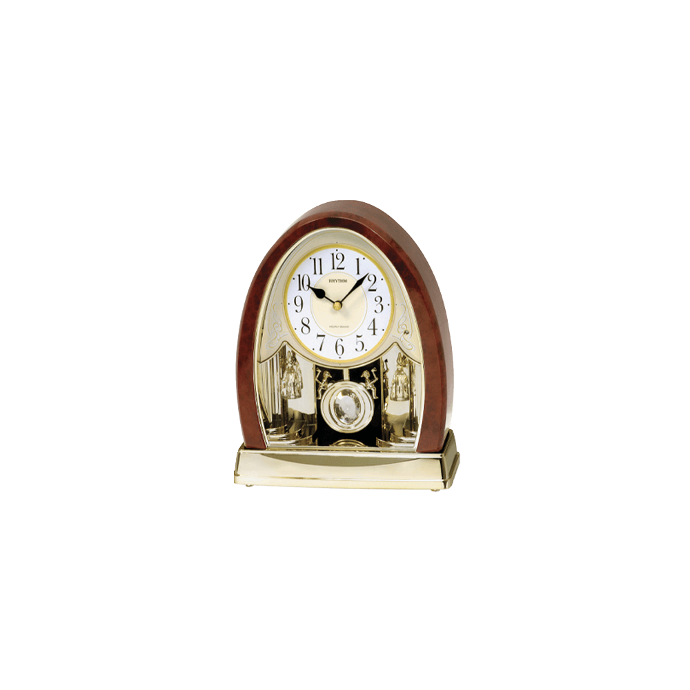 Contemporary Motion Clocks Plastic Wood Grain (4RJ636WD23)