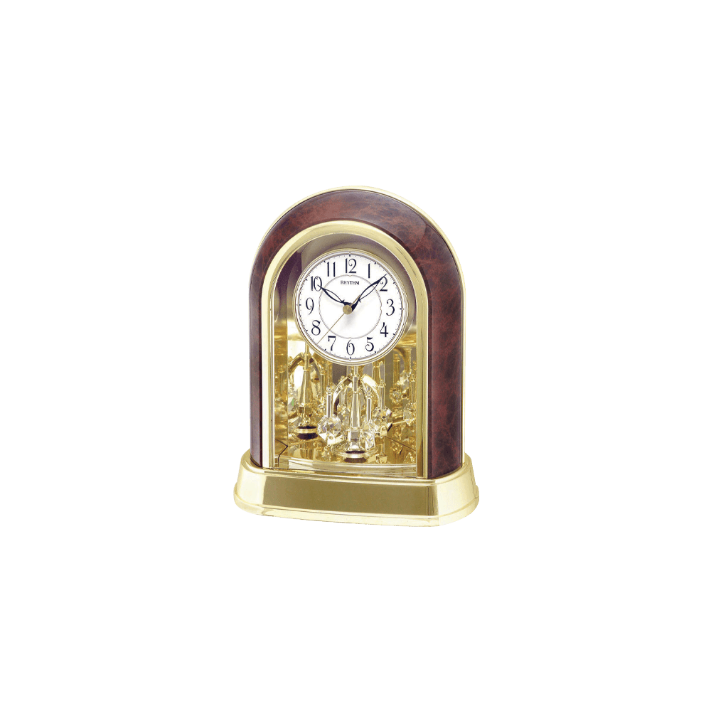 Contemporary Motion Clocks Plastic Wood Grain (4SG696WT23)