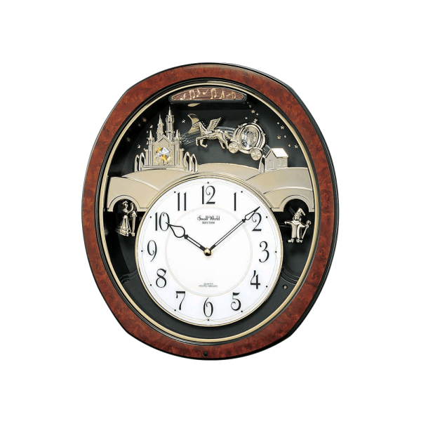 Musical Motion Clock Plastic Wood Grain (4MH862WU23)