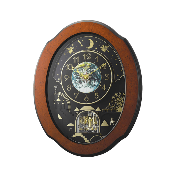 Magic Motion Clock Wooden Brown (4MH879WU06)