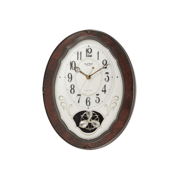 Musical Motion Clock Plastic Wood Grain (4MJ400WD23)