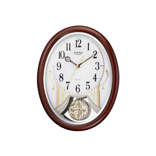 Musical Motion Clock Wooden Brown (4MJ407WD06)