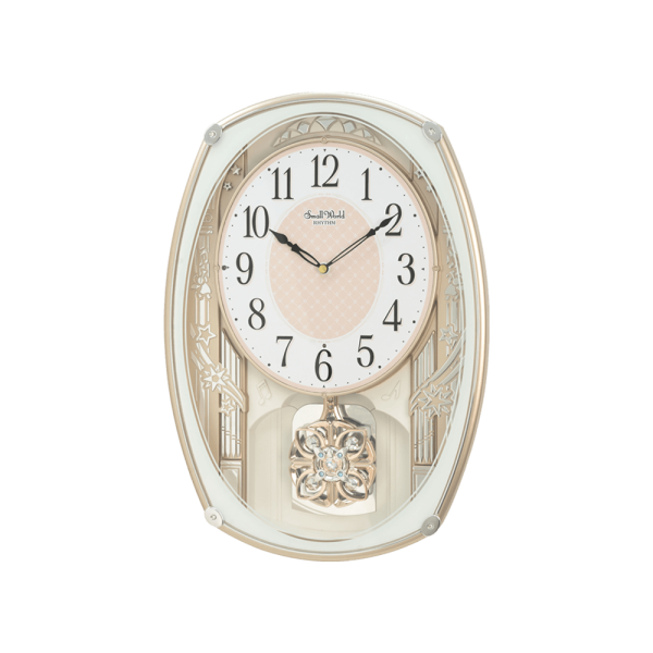 Musical Motion Clock Plastic Pink Gold (4MJ434WU13)