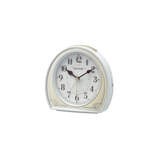 Super Silent Alarm Clocks Plastic Ivory Clock (8RE677SR10)