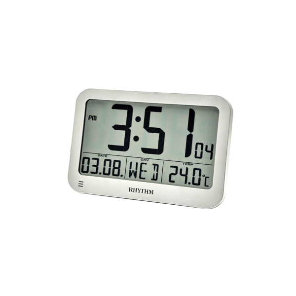 Digital Clocks Plastic Silver (LCT084NR19)