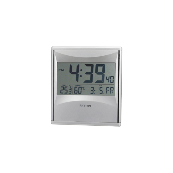 Digital Clocks Plastic Silver (LCW011NR19)