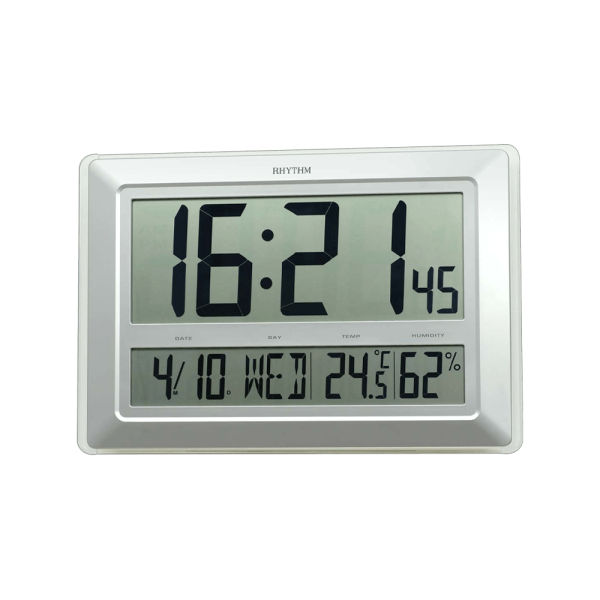 Digital Clocks Plastic Silver (LCW015NR19)