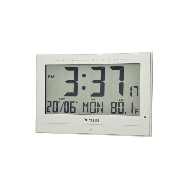 Digital Clocks Plastic Silver (LCW018NR19)